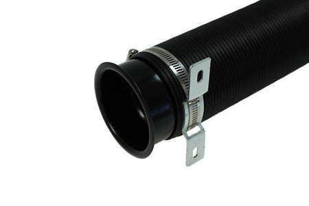 Tubo Puxada Ar 77mm Extensível 1M Preto