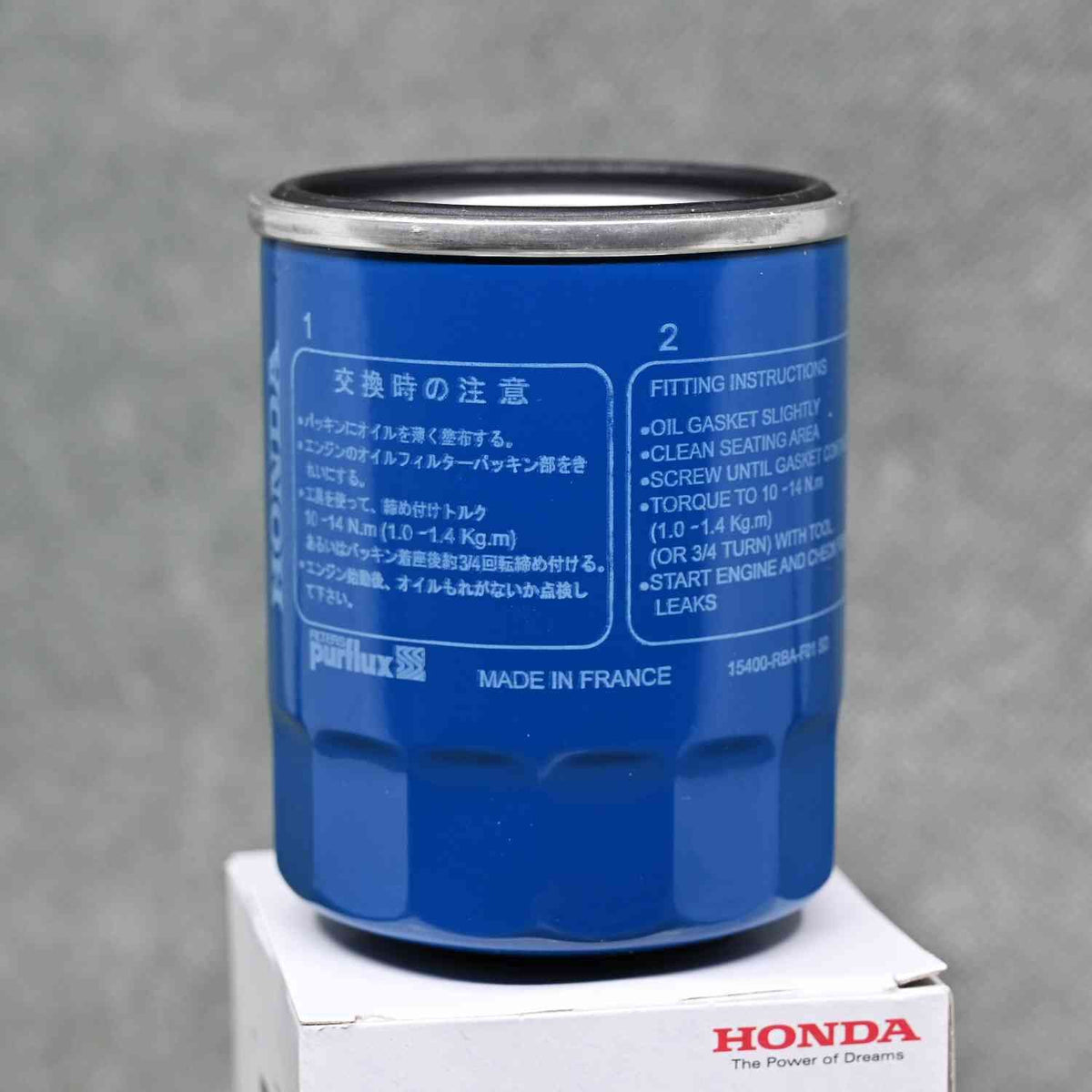 Filtro de aceite OEM Honda 15400-RBA-F01