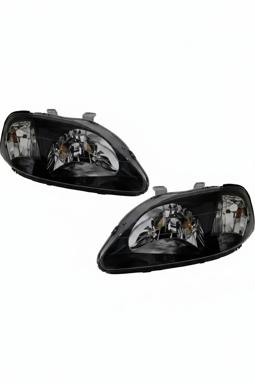 Faróis Fundo Negro EK 99-00 Homologados Manuais