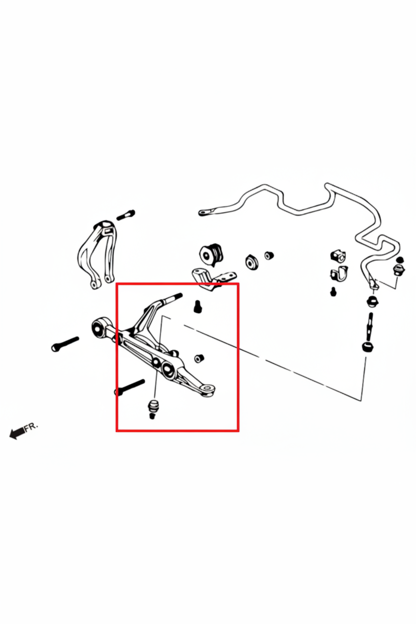 Braços de suspensão inferiores dianteiros - Hardrace Honda Civic 96-00