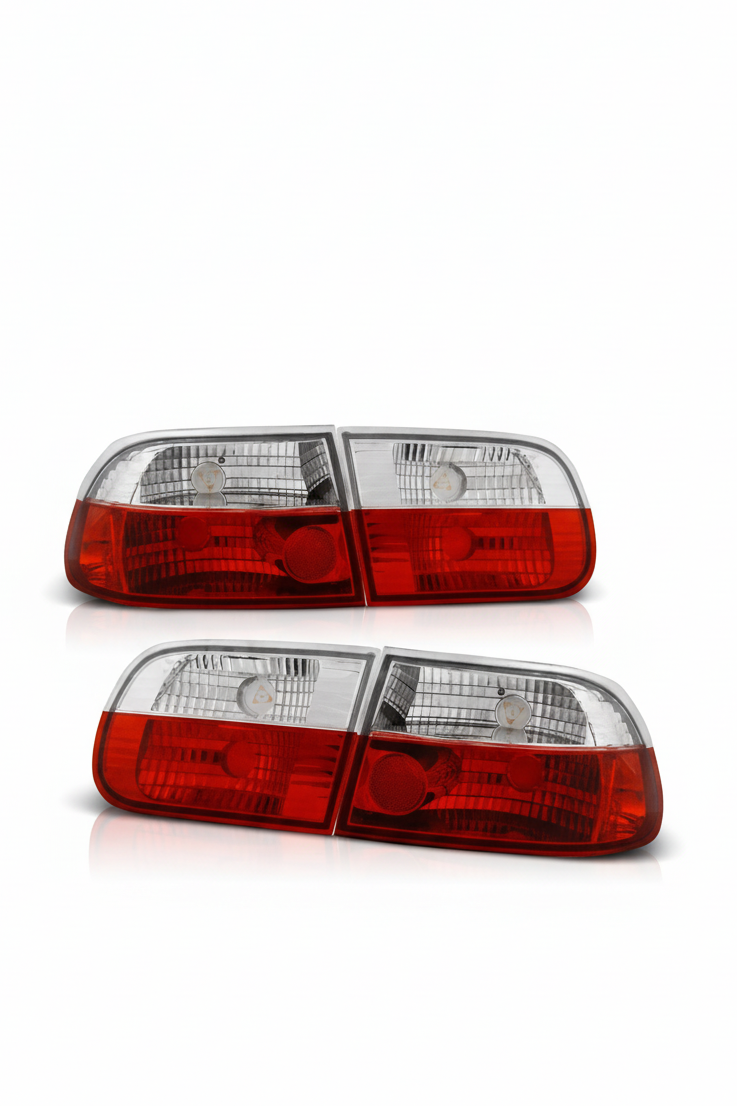 Farolins Red Cristal Honda Civic Eg Hatch 3P