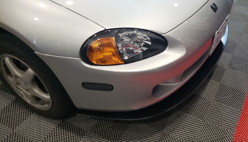 Faróis Honda CRX Del Sol Fundo Negro Piscas Laranjas