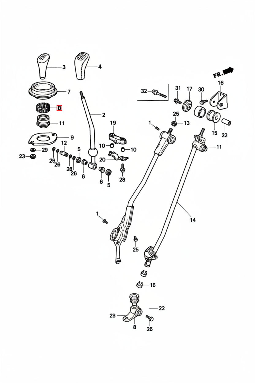 Base Esférica Alavanca de Velocidades OEM Honda