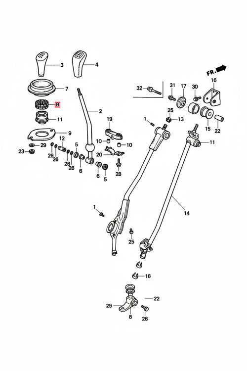 Base Esférica Alavanca de Velocidades OEM Honda