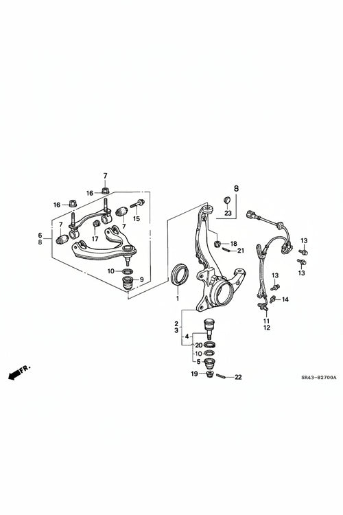 Braço Oscilante Dianteiro Superior Direito Honda EG/Del Sol/ Integra