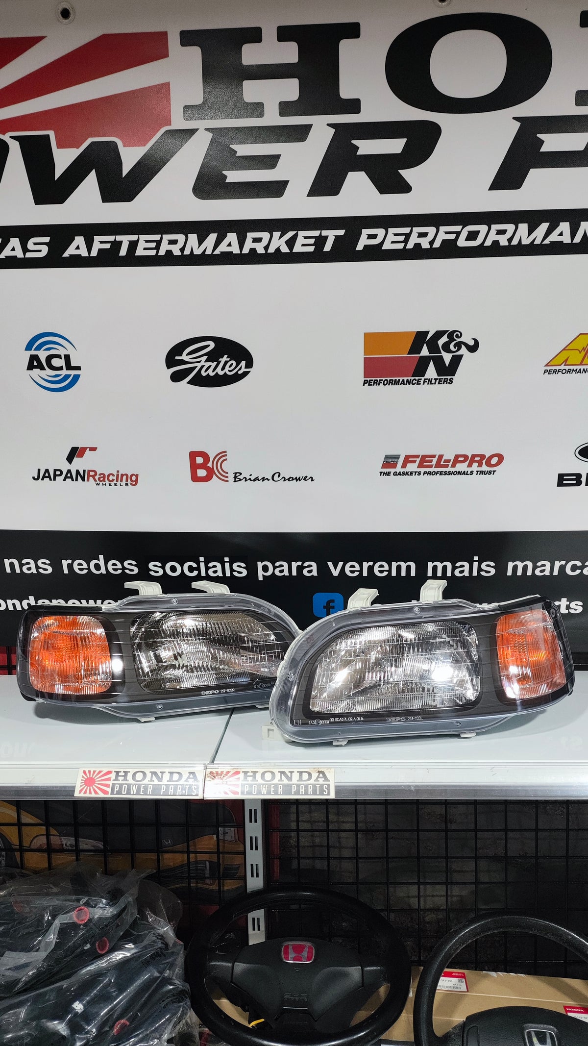 Faróis Fundo Negro Civic 5 portas MA, MB, MC 96-98