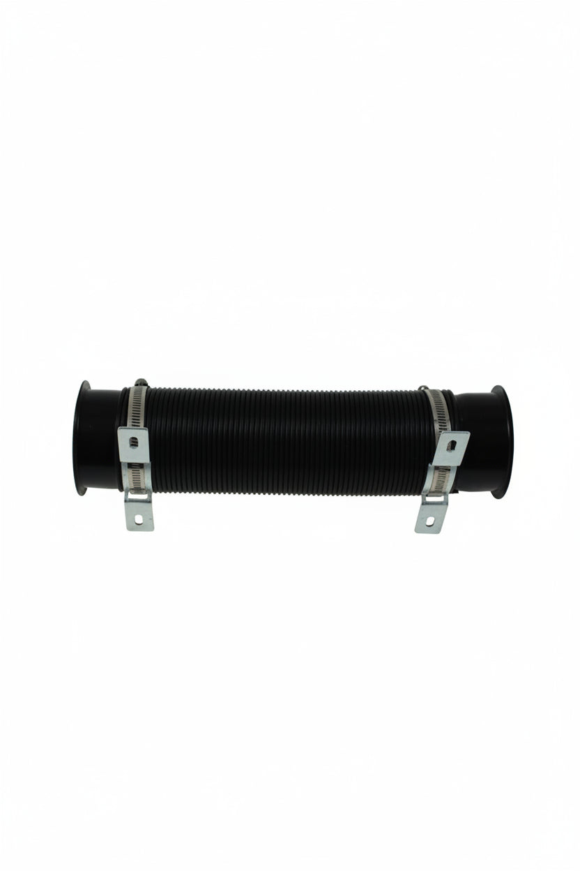Tubo Puxada Ar 77mm Extensível 1M Preto