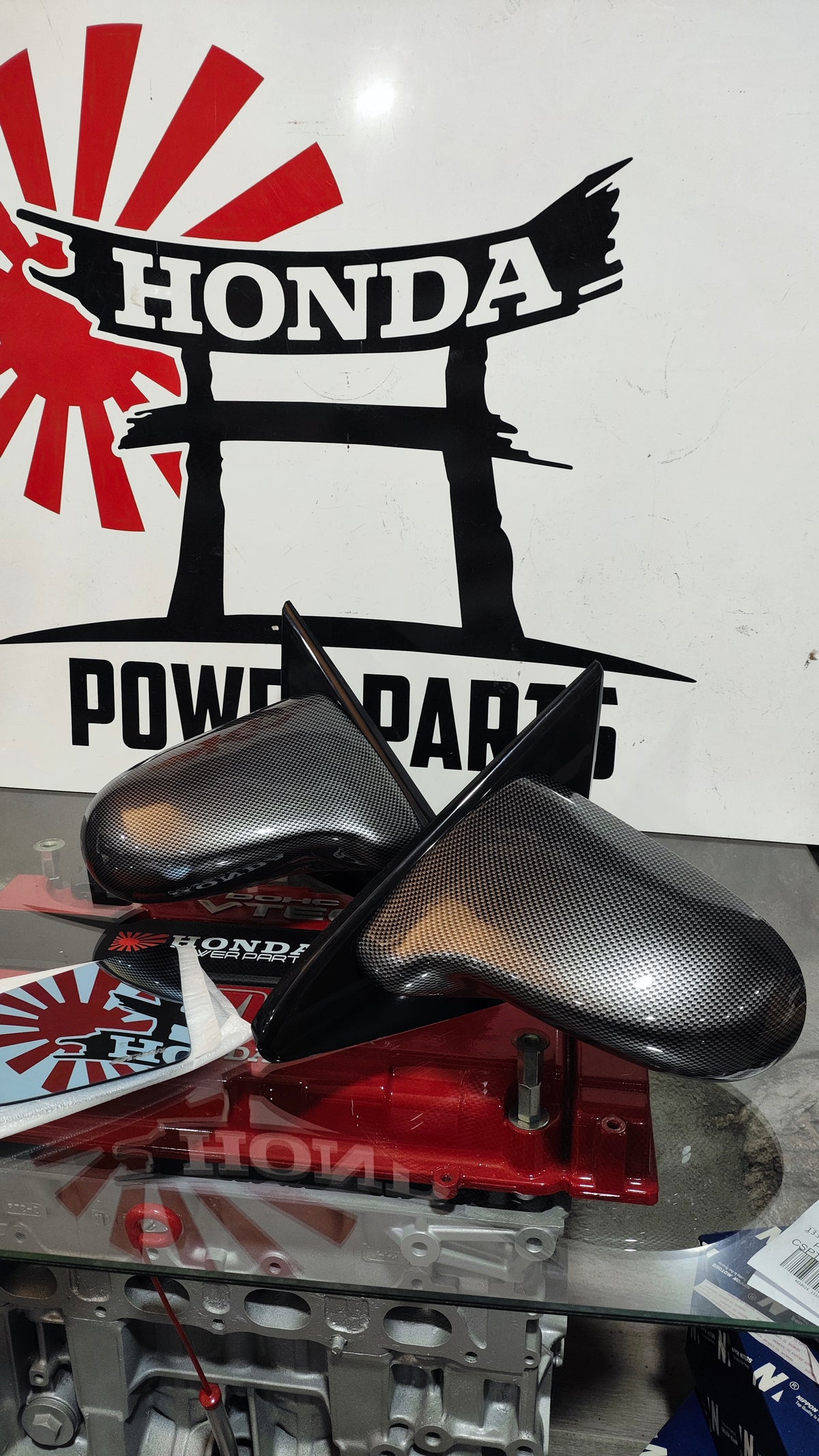 Espelhos Spoon Honda EG Coupé/ Hatch Style Carbon