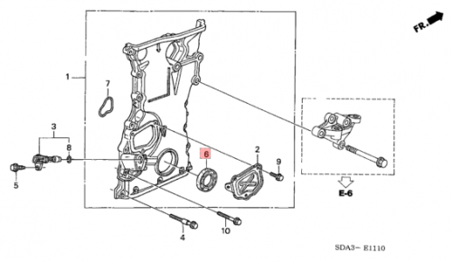 Retentor Lado Distribuição Original K20, K20Z4, K20A6, K24, K24A3