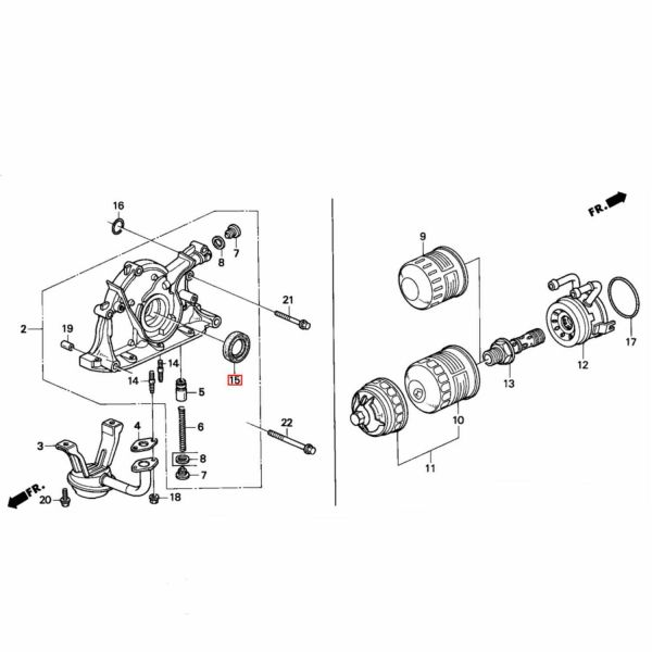Retentor Cambora Lado correia de distribuição OEM B16 B18