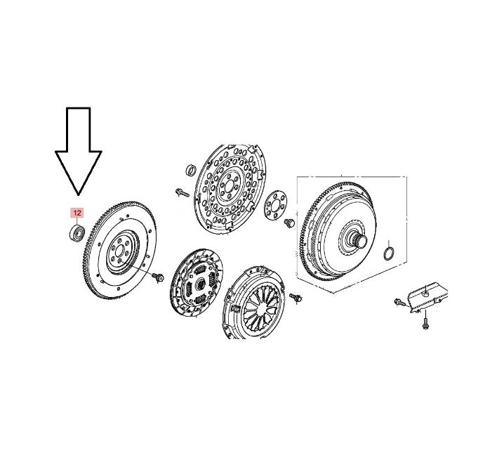 Rolamento de volante Koyo Série D/B SOHC D14, D15, D16, D17/ B16/ B18