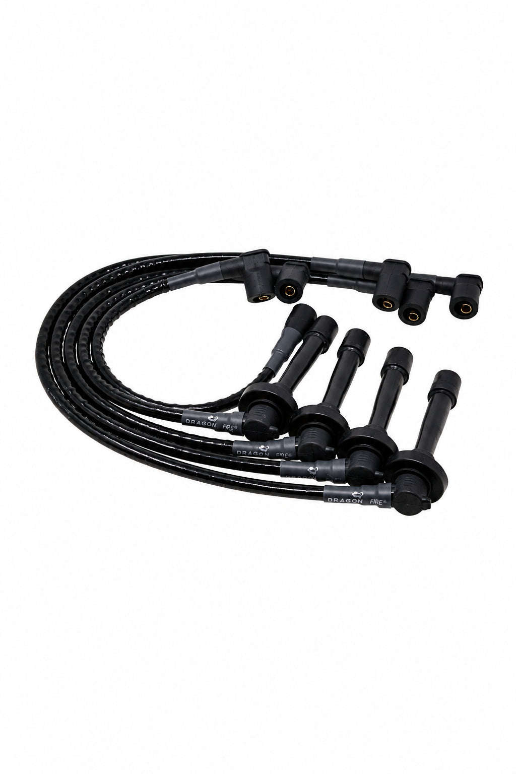 Cabos de Vela Dragon Fire High Performance Pretos (motores Honda Civic/CRX/Del Sol/Integra série D/B)