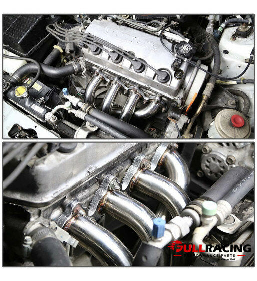 Coletor de Escape 4-2-1 em Aço Inoxidável para Honda Civic CRX Del Sol Série D