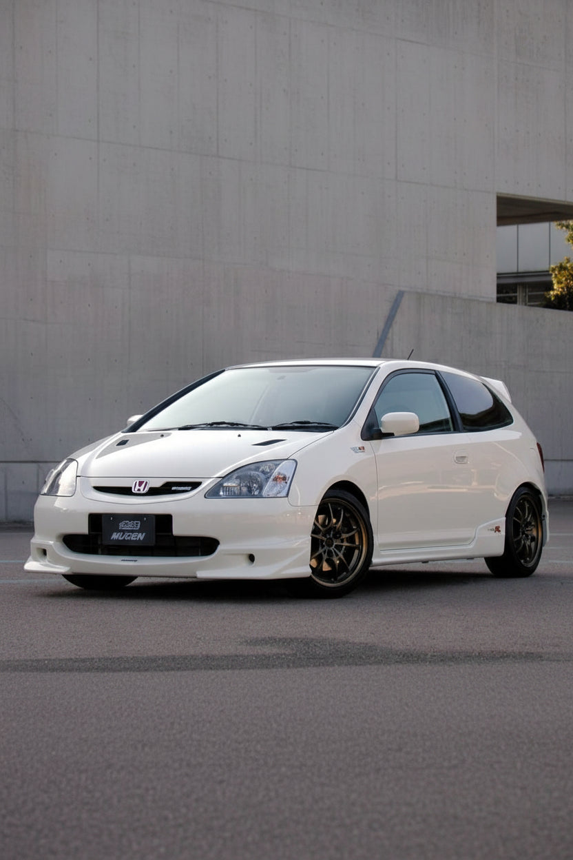 Lip Frontal em fibra de vidro reforçada (FRP) estilo Mugen (Honda Civic 01-03 3/5 portas fase1)