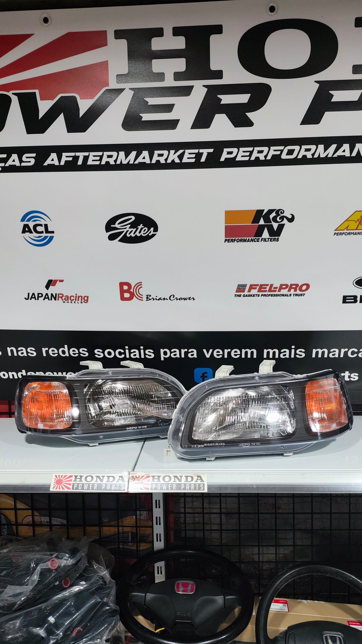 Faróis Fundo Negro Civic 5 portas MA, MB, MC 96-98