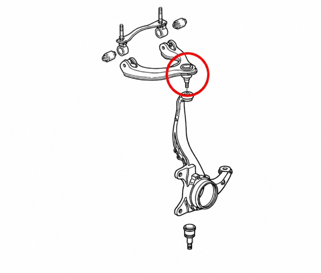 Rotula Braço Superior Suspenção Civic/CRX 87-91