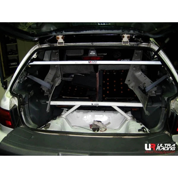 Barra estabilizadora traseira de 4 pontos em aço branco para Honda Civic Del Sol Integra Ultra Racing