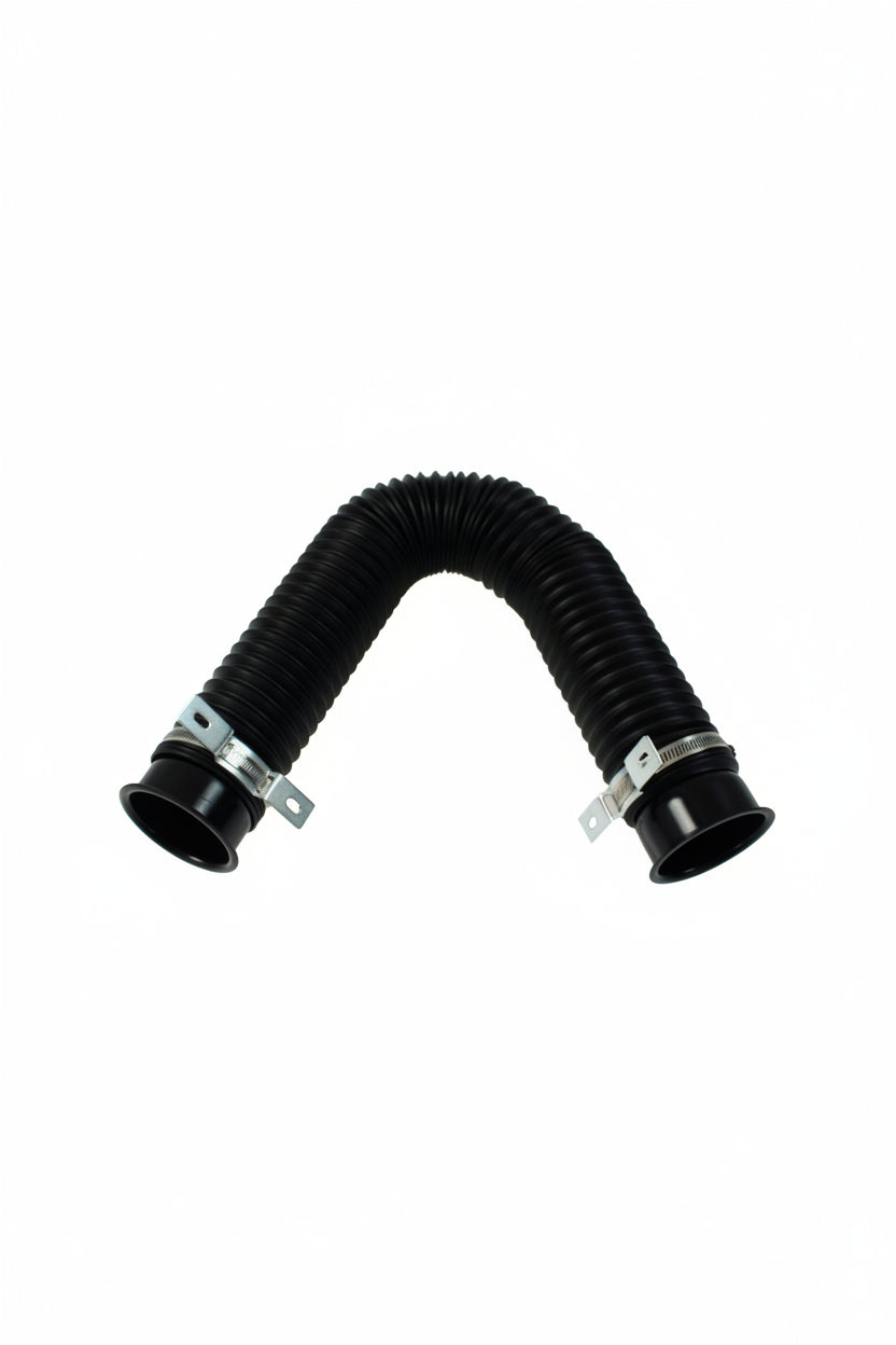 Tubo Puxada Ar 77mm Extensível 1M Preto